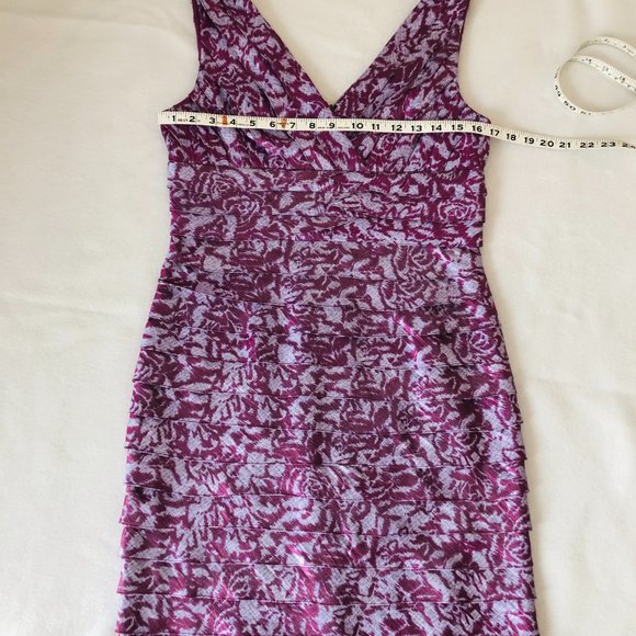 NWT Adrianna Papell metallic purple dress - Picture 5 of 10